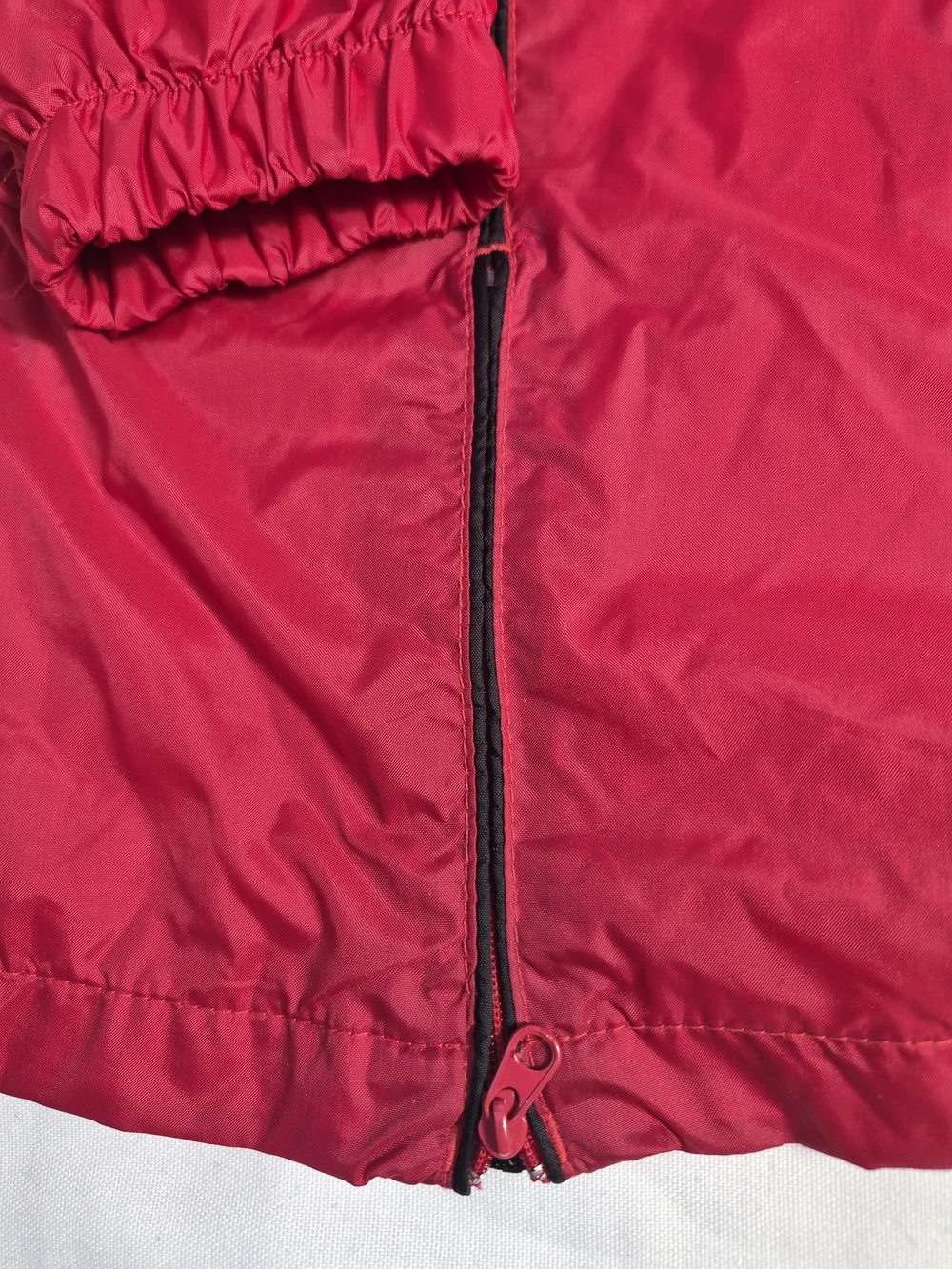 Vintage Tek JEAR Anorak Windbreaker Nylon Sz M Lightweight Red hooded Half Zip